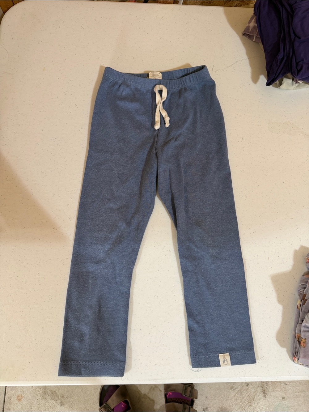 Little Road co Kids Blue Drawstring Cozy Bottoms